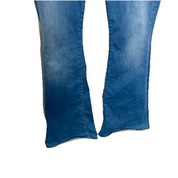 Mother The Weekender Fray Chill Light Wash  Flare Leg Distressed Jeans Womens 25 - Picture 2 of 11